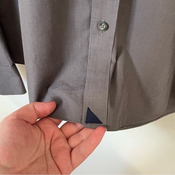 UNTuckit Wrinkle-Free Sangiovese Shirt Grey Size Medium - Picture 7 of 10